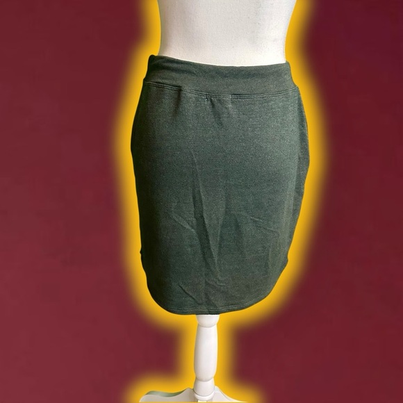 Sundry for Evereve Drawstring 'Saturday Skirt' in Dark Olive Green Size Small - Picture 8 of 12